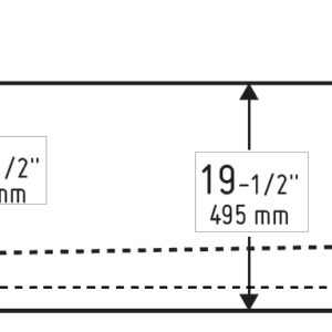 16 1/2" Optional Skirt Height (No above floor rough-in)